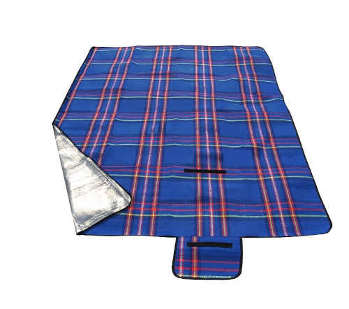 skládací pikniková modrá deka